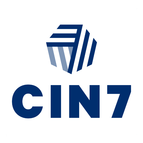 Dark Blue on White Cin7 logo representing inventory, order and supply chain management software supported by The Finance Block’s Finance Systems Review service.